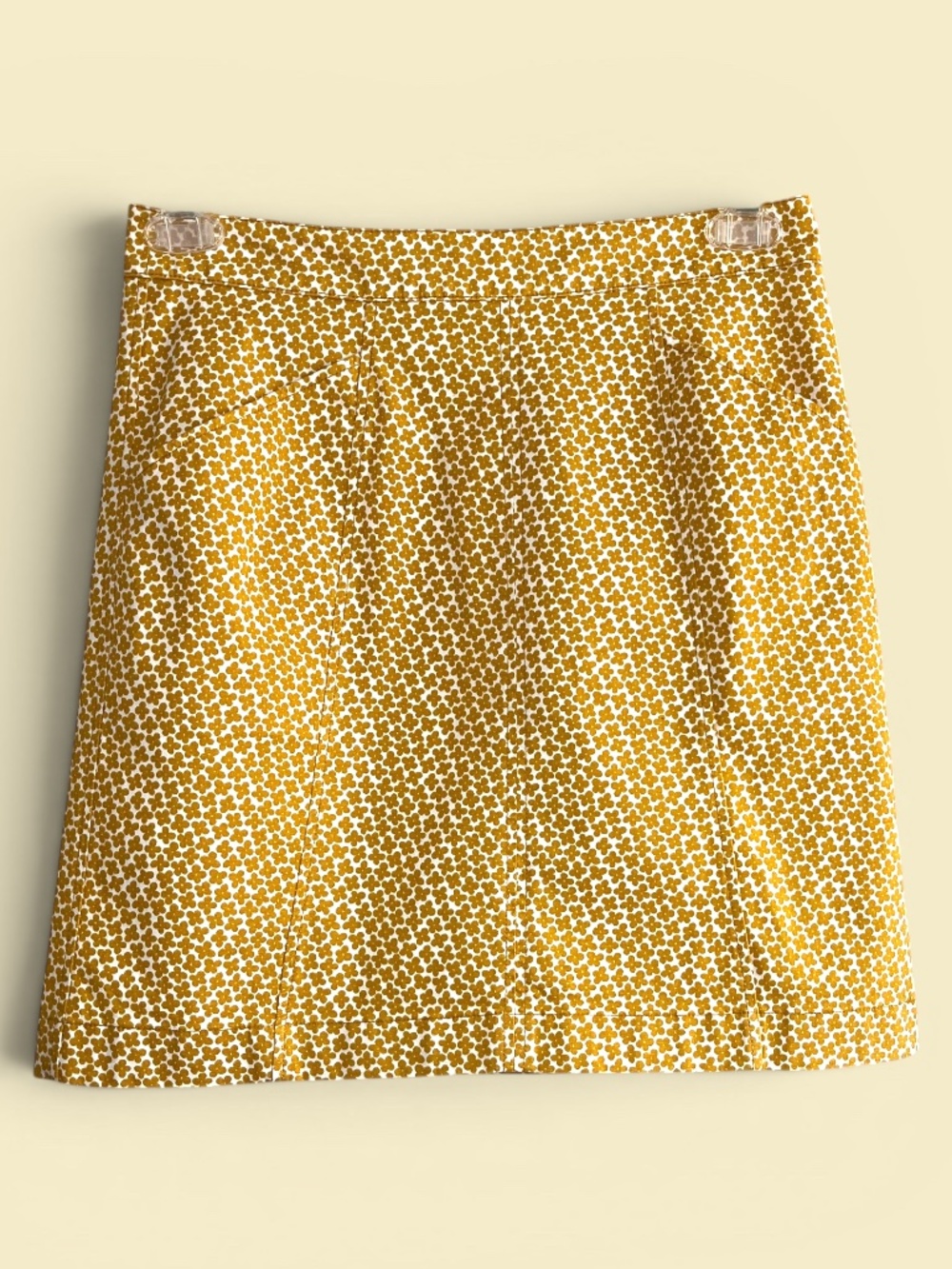 Boden Yellow Mini A-Line 8-Gore Skirt Size 6